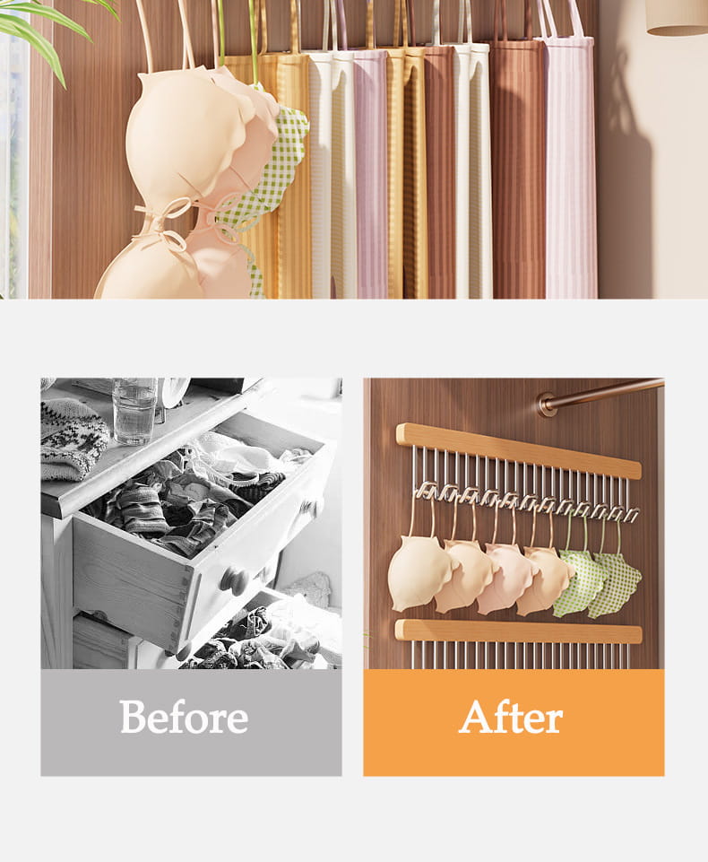 🌿Premium Pull-Out Wooden Hanger Rack