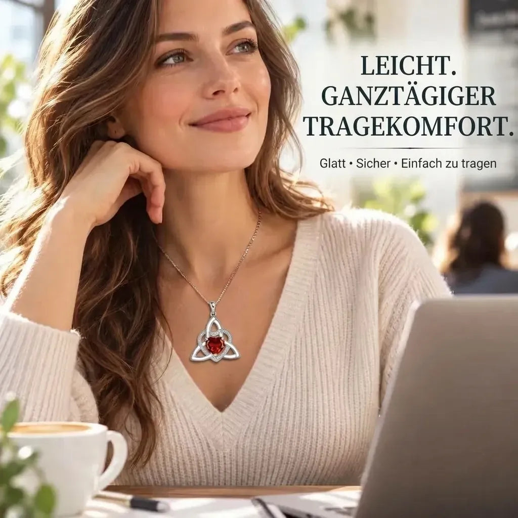 ❤️Birthstone – Celtic Trinity Love Knot Penda