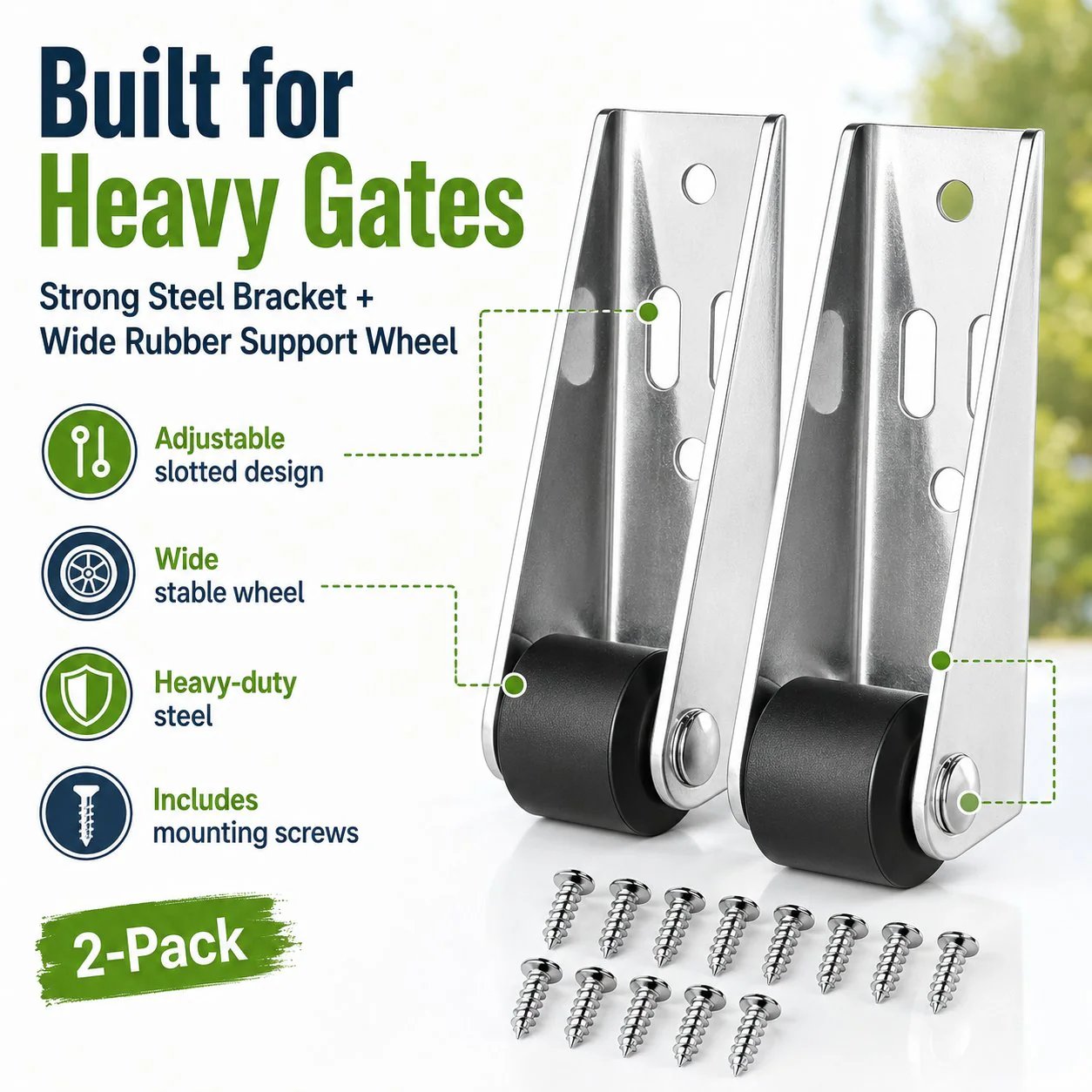 Heavy-Duty Universal Gate Support Wheel