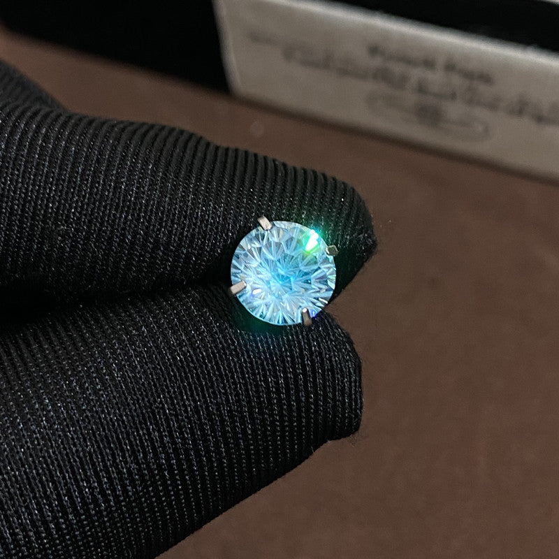 🌈Firework-cut, color-shifting zirconium titanium steel earrings – allergy-friendly and sleep-friendly