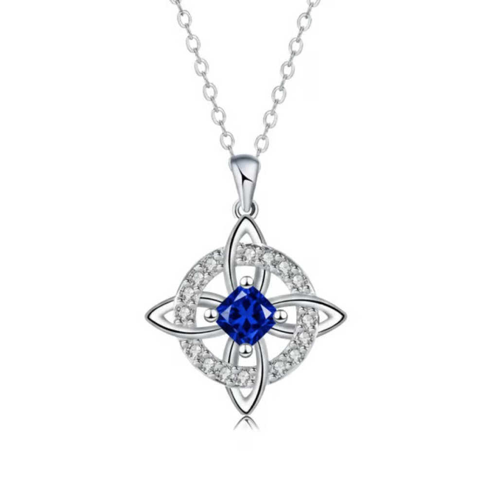 Mystical Necklace with a Birthstone and the Witches' Knot – Natural Crystal 🔮💞 Protect Your Loved Ones