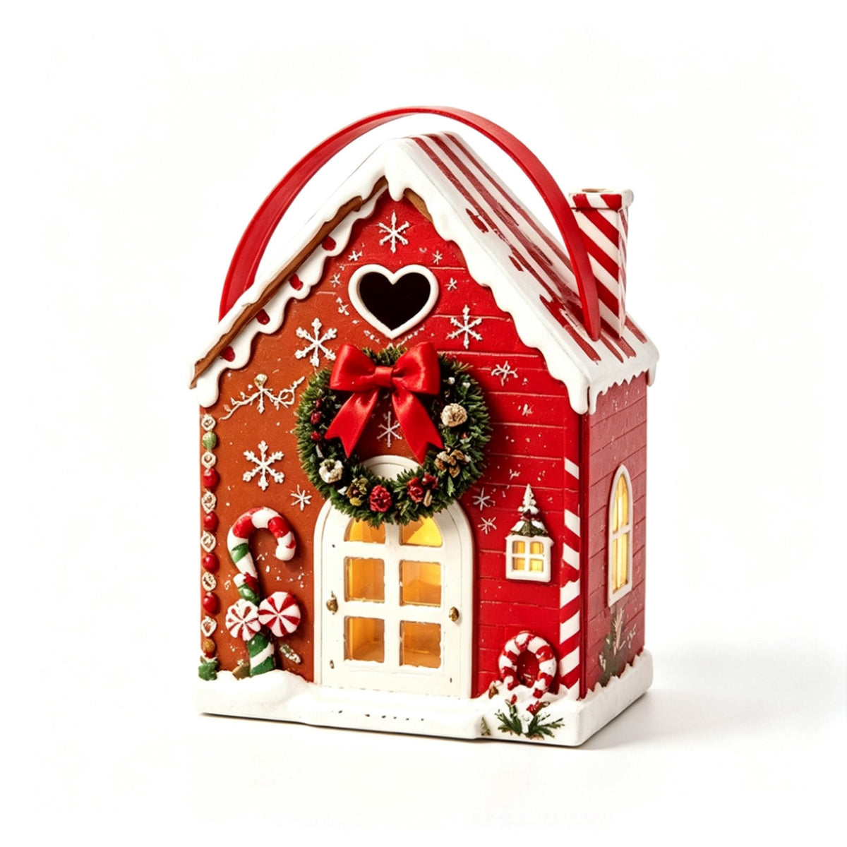 🏠 Christmas Cottage Handle Gift Box – 3D House‐Shaped Festive Packaging For Small Treats