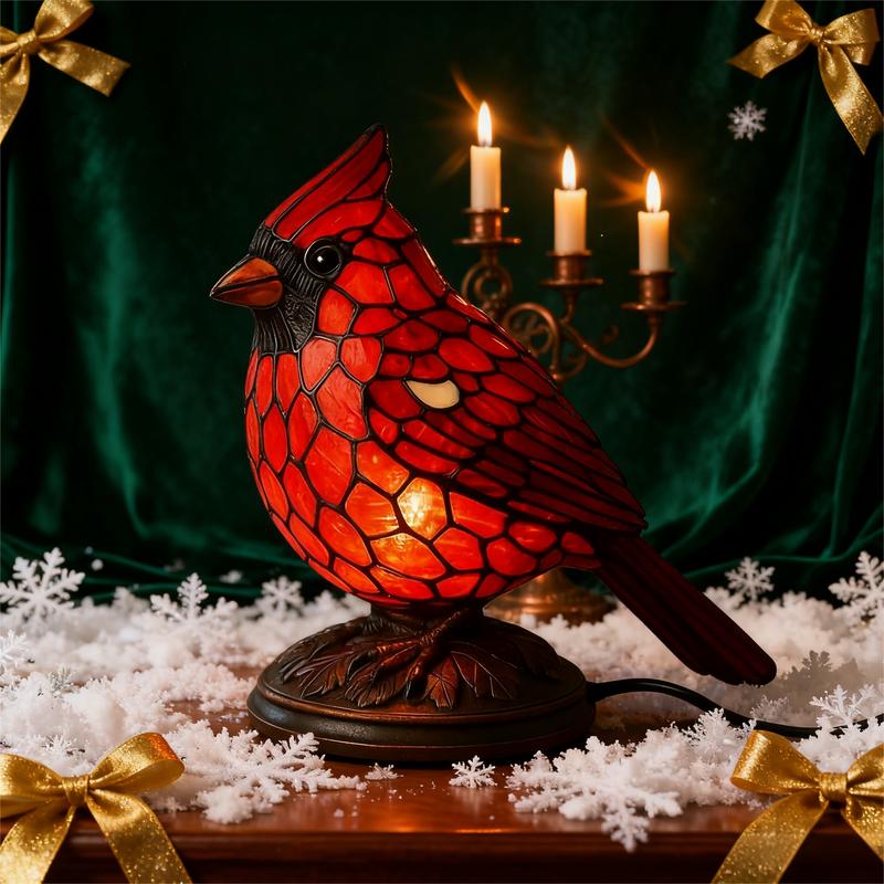 🐦🔴  Cardinal USB Lamp – Artistic bird table lamp with cozy USB-powered light! ✨🎨