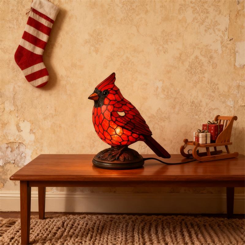 🐦🔴  Cardinal USB Lamp – Artistic bird table lamp with cozy USB-powered light! ✨🎨