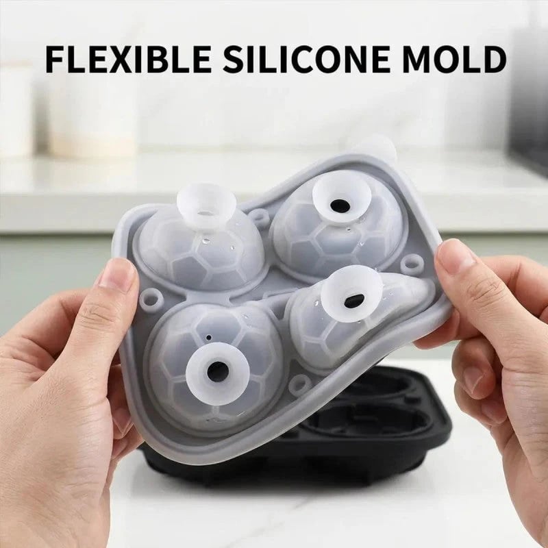 Silicone ice mold in football shape