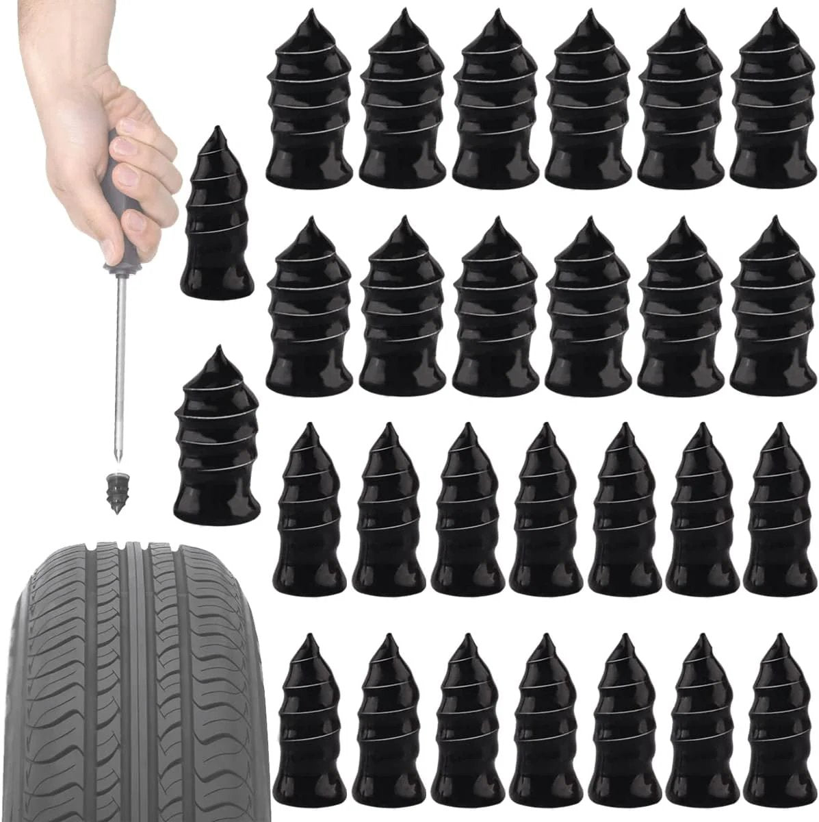 🎯【49% off on the last day】Explosion-proof tire repair rubber nails 🔧Free screwdriver