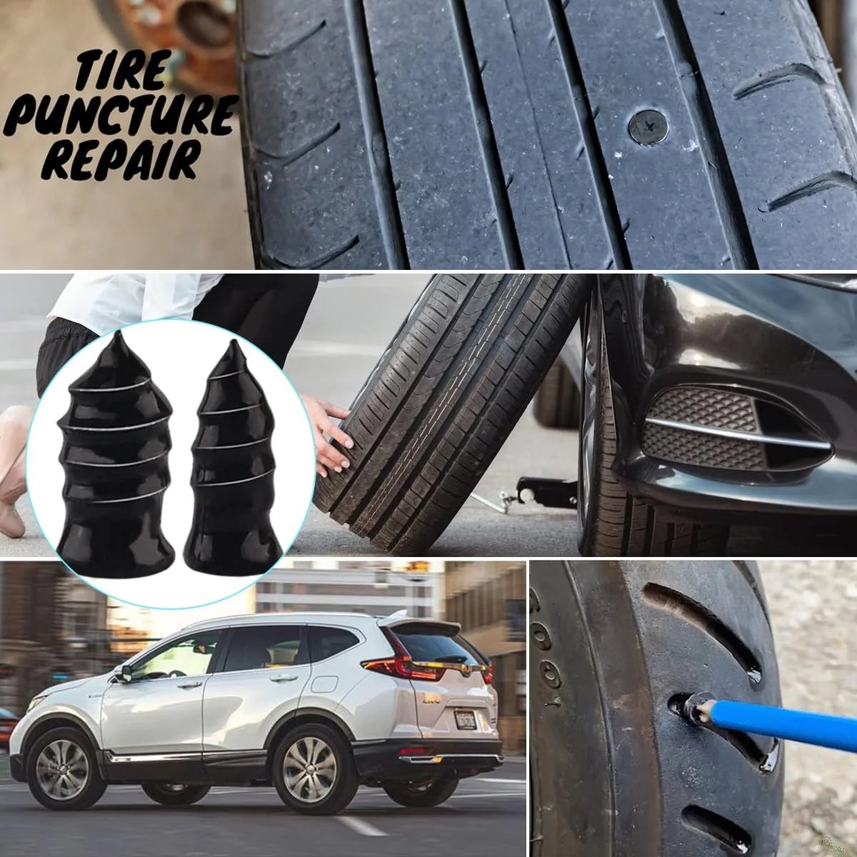 🎯【49% off on the last day】Explosion-proof tire repair rubber nails 🔧Free screwdriver