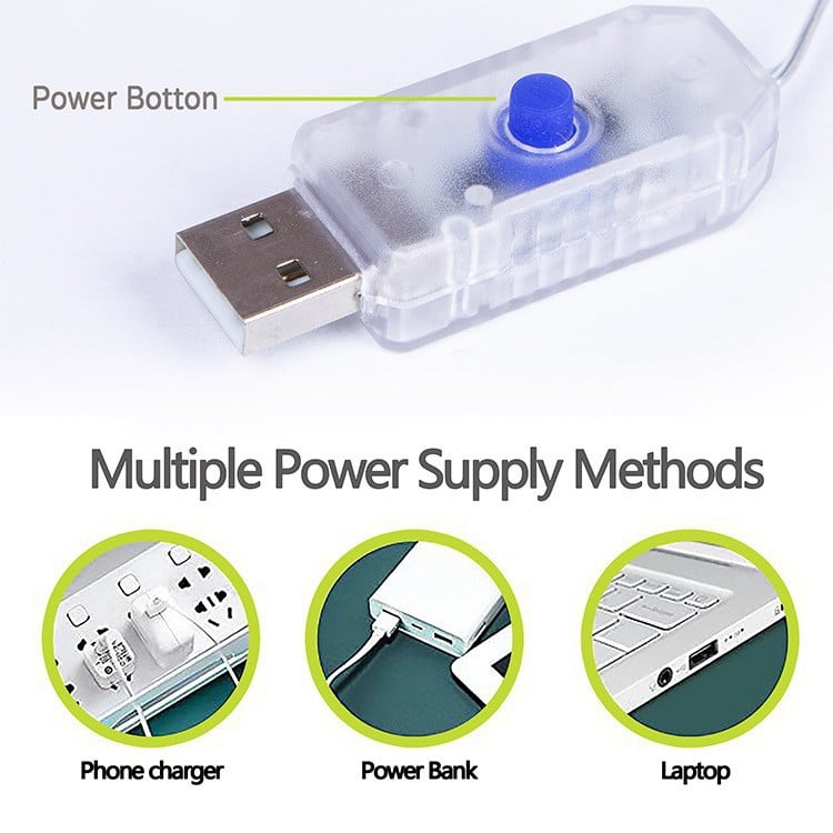 🎁Enjoy 49% off during the Christmas sale!🎅LED light string, USB-powered LED light curtain for gift wrapping