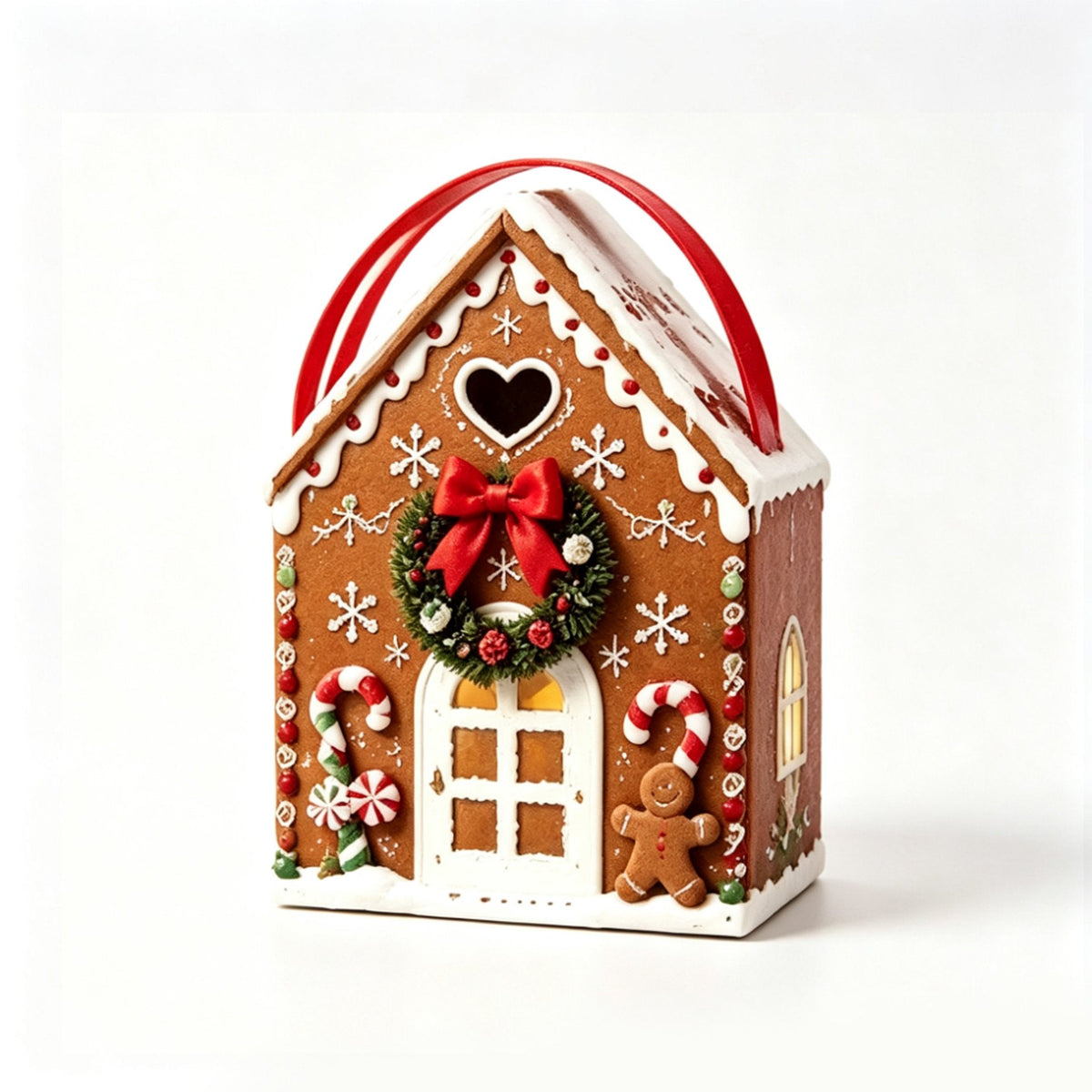🏠 Christmas Cottage Handle Gift Box – 3D House‐Shaped Festive Packaging For Small Treats