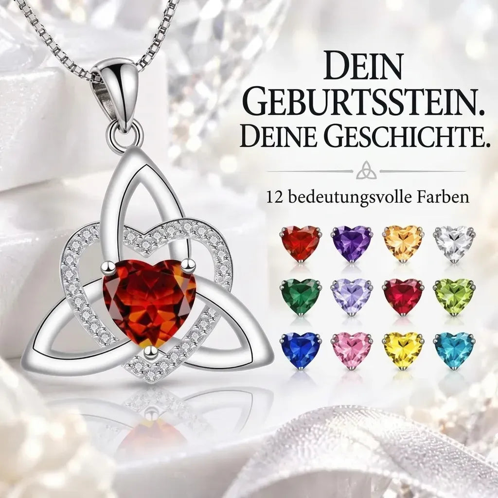 ❤️Birthstone – Celtic Trinity Love Knot Penda