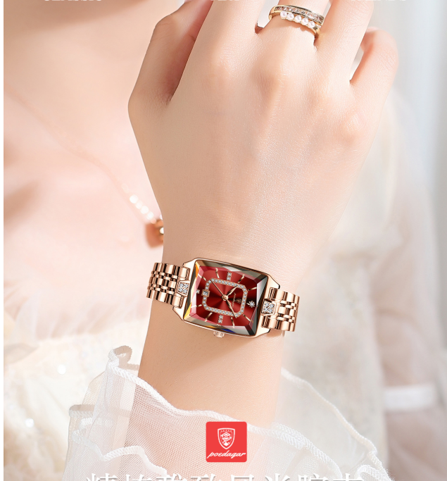 🔥Black Friday Mega Deal – 50% off!🔥Women's wristwatch with rectangular dial & rhinestones