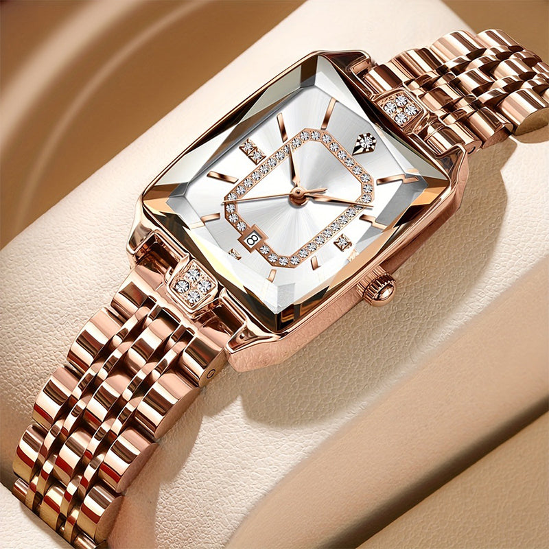 🔥Black Friday Mega Deal – 50% off!🔥Women's wristwatch with rectangular dial & rhinestones
