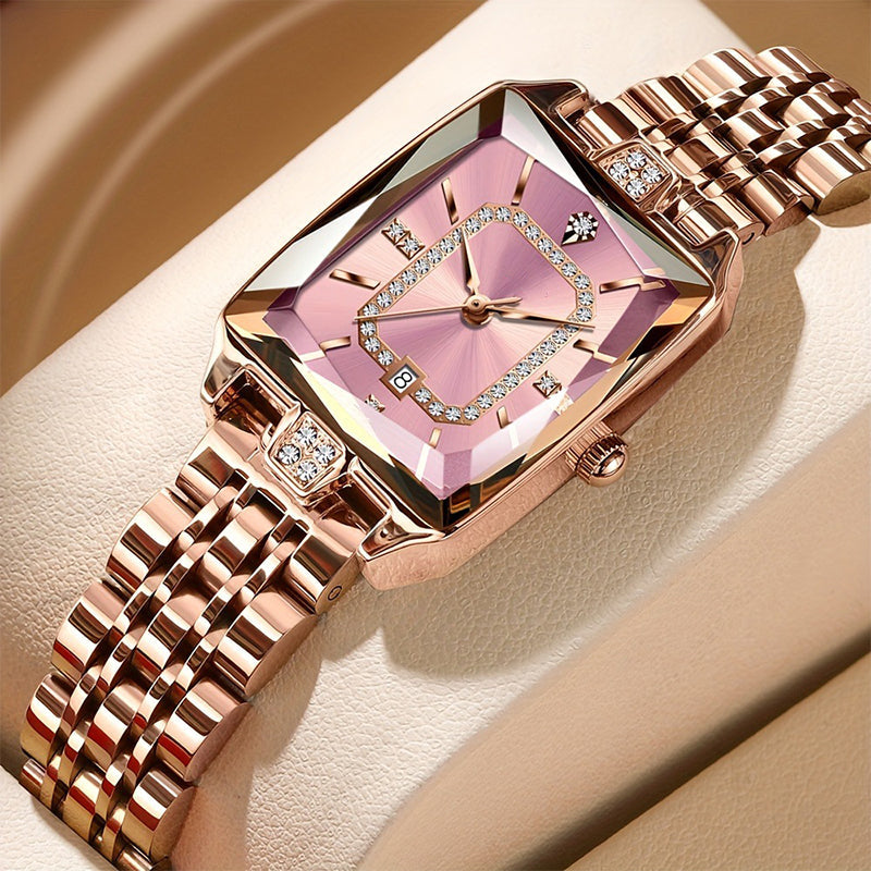 🔥Black Friday Mega Deal – 50% off!🔥Women's wristwatch with rectangular dial & rhinestones
