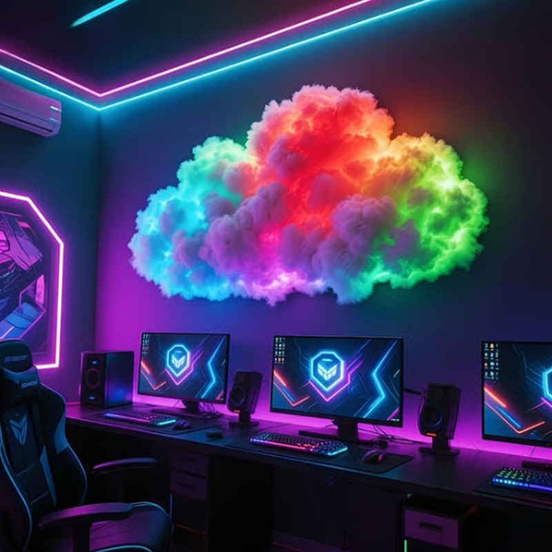 DIY "Thundercloud" lighting with LED and USB power supply🌈☁️
