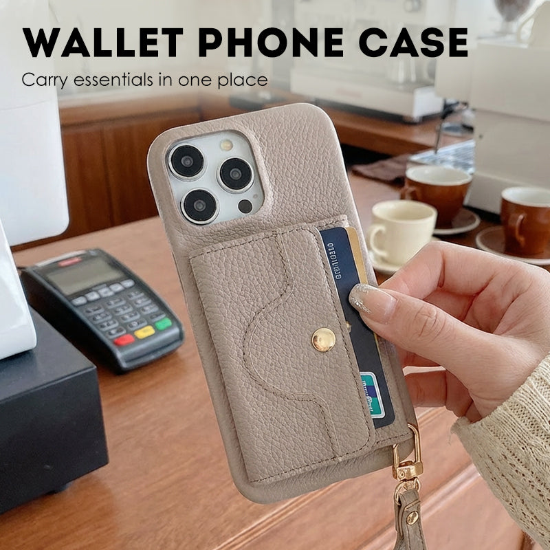 🔥Phone case with mirror and wrist strap