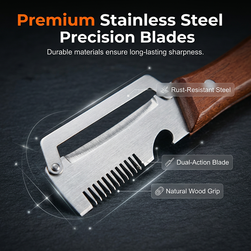 3-in-1 tool for cutting and peeling scallions