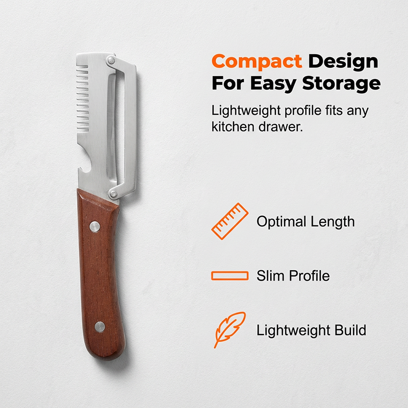 3-in-1 tool for cutting and peeling scallions