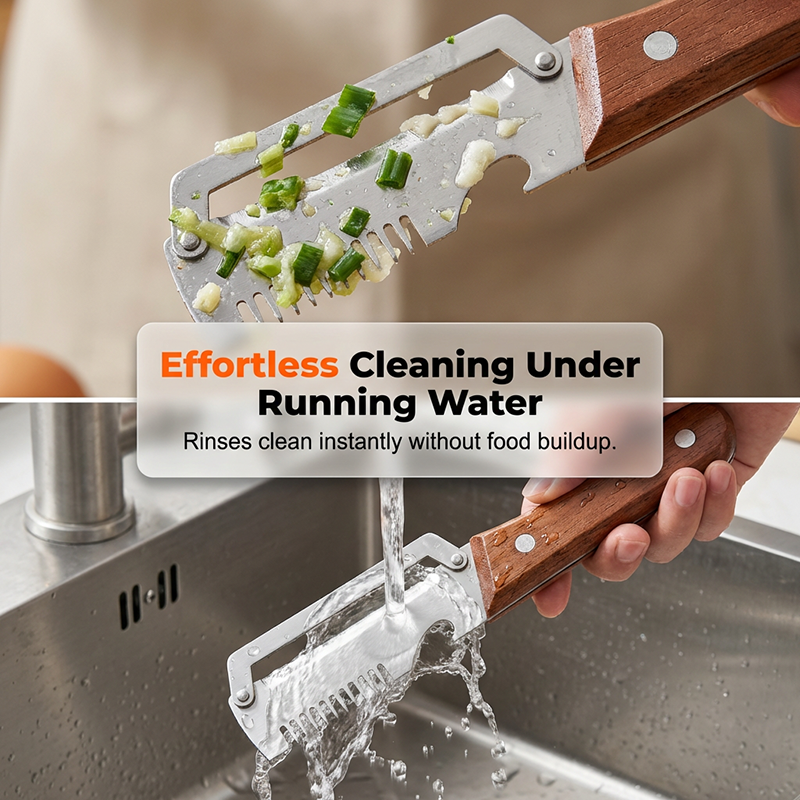 3-in-1 tool for cutting and peeling scallions
