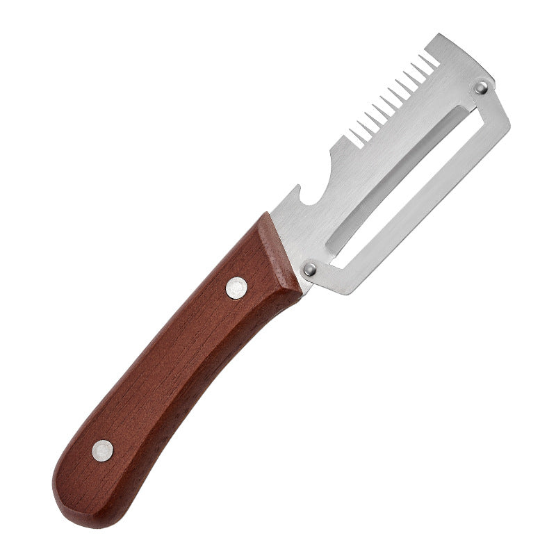 3-in-1 tool for cutting and peeling scallions