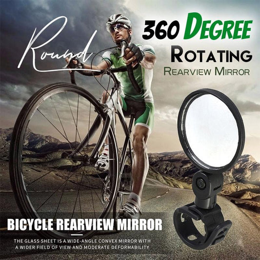 360-degree rotating rearview mirror🚴‍♂️🔎